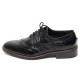 Men's Wing Tip Brogue Wrinkle Leather Closed Lacing Oxford Shoes