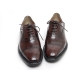 Men's Cap Toe Straight Tip Brogue Leather Closed Lacing Oxford Shoes