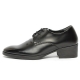 Men's Plain Toe Synthetic Leather Increase Height Open Lacing High Heel Oxford Elevator Shoes