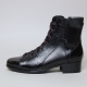 Men's Cap toe Wrinkle Leather Eyelet Lace Up Side Zip Back Tap Ankle Boots