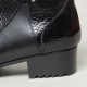 Men's Cap toe Wrinkle Leather Eyelet Lace Up Side Zip Back Tap Ankle Boots