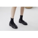 Women's Apron Toe Fringe Synthetic Leather Penny Loafer Shoes