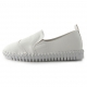 Women's Wing Tip White Stitch Platform Back Tap Loafer Shoes