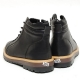 Men's Round Toe Eyelet Lace Up Side zip Back Tap Combat Sole Padding Entrance High Tops ankle boots
