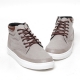 Men's Two Tone Eyelet Lace Up Side Zip High Tops Sneaker Shoes