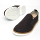 Men's Round Toe Fabric Elastic Band Back Tap White Platform Loafer Shoes