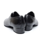 Men's Round Toe Black Leather Lace Up Leather Outsole High Heel Dance Shoes
