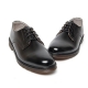 Men's Round Toe Synthetic Leather Open Lacing Combat Sole Shoes