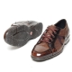 Men's Apron Toe Two Tone Wrinkle Leather Lace Up Fashion Sneakers Shoes