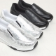 Women's Vintage Synthetic Leather Elastic Band Sneakers Shoes