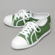 Women's White Cap Toe Line Eyelet Lace Up Sneakers Shoes