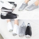 Women's Leather Front Jewel Eyelet Lace Up Back Tap Sneakers Shoes