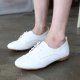 Womens chic white punching wing tip lace up oxford hidden insole elevator shoes