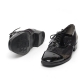 Men's Summer Cool Mesh Glossy Flat Square Toe Straight Tip Closed Lacing Oxford Shoes