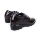 Men's brown synthetic leather opened lace dress 2.75" elevator shoes