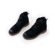 women's chic black synthetic leather round toe lace ups ankle boots