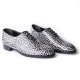 Mens silver black dot pattern Lace Up high heel Dress dance party shoes made in KOREA US 5.5 - 11.5