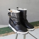 Women's synthetic leather inner fur buckle air comfort sole snow boots