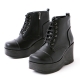 Women's Straight tip Thick Platform High Wedge Heel Ankle Boots