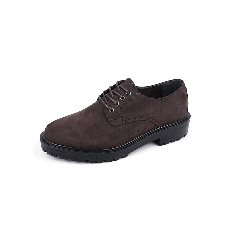 Men's brown synthetic suede casual shoes