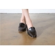 Women's square toe flat loafer shoes