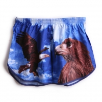 Men's eagle animal pattern cotton boxer briefs underwear trunk slip pants