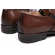 Men's Brown Leather Cap Toe Loafers Dress Shoes
