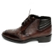 Men's Brown Square Toe Padding Entrance Ankle Boots﻿