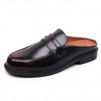 Men's Brown Slip on Penny Loafer Mules Shoes