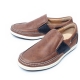 Men's Navy Round Toe Padding Entrance Slip On Loafer Casual Shoes