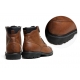 Men's Brown Cap Toe Both Zip Padding Entrance Ankle Boots﻿