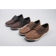 Men's Brown Increase Height Hidden Insole Boat Shoes