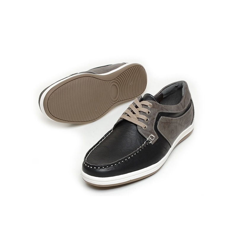 Men's Round Toe Two Tone Lace Up Casual Shoes