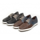 Men's Brown Round Toe Two Tone Lace Up Casual Shoes