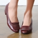 Women's Hand Made Red Leather Square Layer Loafer Shoes