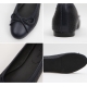 Women's Hand Made Navy Scale Leather Ballet Flat Shoes
