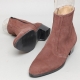 Men's Brown Suede High Heel Ankle Boots Dress Shoes