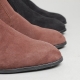 Men's Brown Suede High Heel Ankle Boots Dress Shoes