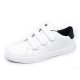 Men's White Platform Triple Velcro Strap White Fashion Sneakers Shoes