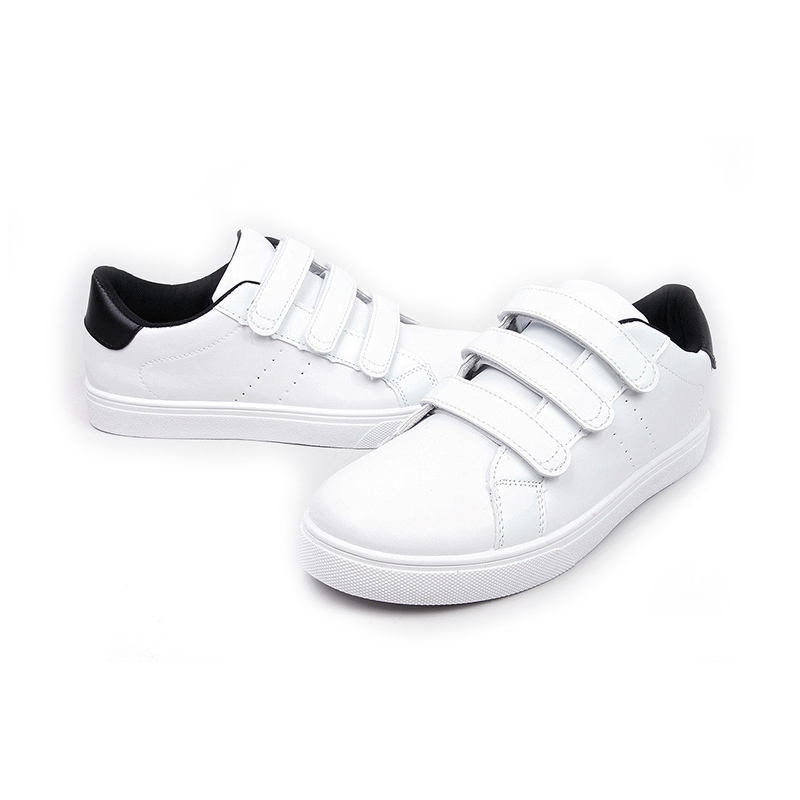 Men's White Platform Triple Strap White Fashion Sneakers Shoes
