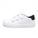 Men's White Platform Triple Velcro Strap White Fashion Sneakers Shoes