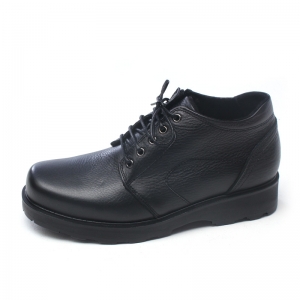 Men's Warm Inner Fur Side Zip Lace Up Low Ankle Boots﻿