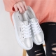 Women's Glitter Silver White Platform Low Top Fashion Sneakers Shoes