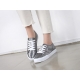 Women's Glitter Gray White Platform Low Top Fashion Sneakers Shoes