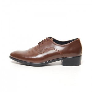 Men's Plain Toe Wrinkle Open Lacing oxfords Brown Big Size Shoes﻿