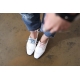 ﻿Women's White Square toe Wing Tip Brogue 3 Color Comfort Open Lacing Low Heel Oxford Shoes﻿