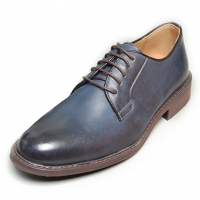 Men's Formal Round Toe Navy Leather  Lace Up Dress Oxford Shoes