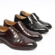 Men's Round Toe Two Tone Brown Leather Double Wrinkle Formal Comfort Open Lacing Dress Oxford Shoes