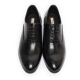 Men's Round Toe Black Leather Height Increasing Hidden Insole High Heel Dress Oxford Shoes