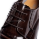 Men's Square Apron Toe Brown Leather Comfort Open Lacing Dress Oxford Shoes